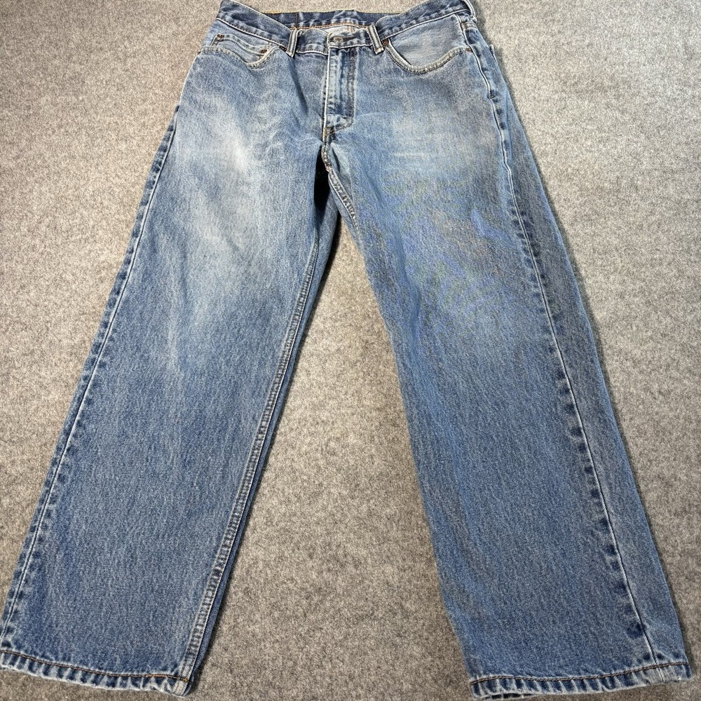 Levi Jeans 550 Mens 34x29 (Fits 33x28) Relaxed Fit Light Wash‎ Denim Pants Blue
